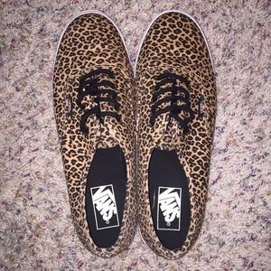 VANS cheetah canvas shoes